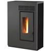 Caris Stufa a pellet slim ventilata caris fiore nero 5,0 kw