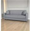 BellaHome Divano letto afrodite 3 posti in tessuto grigio 212x80x87 cm