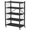Easy System Scaffale pieghevole in metallo 5 ripiani easy system portata 150 kg 71x34x155 cm