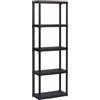 ArtPlast Scaffale 5 ripiani in polipropilene artplast tempo nero portata 120 kg 60x30x176 cm
