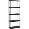 ArtPlast Scaffale 5 ripiani in polipropilene artplast tempo nero portata 120 kg 70x30x176 cm