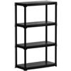 ArtPlast Scaffale 4 ripiani in polipropilene artplast tempo nero portata 150 kg 80x40x133 cm