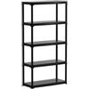 ArtPlast Scaffale 5 ripiani in polipropilene artplast tempo nero portata 180 kg 90x40x176 cm