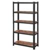 Easy System Scaffale in metallo 5 ripiani easy system effetto legno antico portata 450 kg 90x40x180 cm