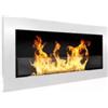 Divina Fire Camino bioetanolo da incasso divina fire livorno in acciaio bianco 90x12x40 cm