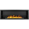 Divina Fire Camino bioetanolo da incasso divina fire furore in acciaio nero 150x15x45 cm