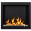 Divina Fire Camino bioetanolo da incasso divina fire furore in acciaio nero 60x15x45 cm