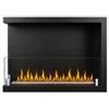 Divina Fire Camino bioetanolo da incasso ad angolo divina fire sutri in acciaio nero apertura laterale sinistra 60x22,4x45 cm