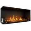 Divina Fire Camino bioetanolo da incasso ad angolo divina fire urano in acciaio nero apertura sinistra 120x30x50 cm