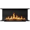 Divina Fire Camino bioetanolo da incasso trifacciale divina fire giove in acciaio nero 120x30x50 cm