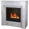 Divina Fire Camino bioetanolo da pavimento divina fire bellini effetto marmo bianco 96x35x96 cm