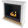 Divina Fire Camino bioetanolo da pavimento divina fire stoccolma in legno bianco 75,5x28x70 cm