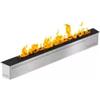 Divina Fire Bruciatore per camino bioetanolo divina fire smart slim in acciaio inox grigio 61x12,8x16,8 cm