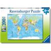 Ravensburger - Mappa Del Mondo, Puzzle Educativo 8+ Anni, 200 Pezzi XXL | Puzzle XXL da 200 pezzi di Mappa Del Mondo, educativo e divertente, ideale come regalo originale per bambini dagli 8 anni.