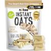 NÄTOO Farina di Avena Aromatizzata 1 Kg Instant Oats Farina Di Avena Istantanea Ideale come Preparato Per Pancake Proteici Porridge Oatmeal e Crepes Gusto White Chocolate