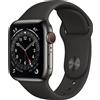 Apple Watch Series 6 Acciaio inossidabile 40 mm (2020) | Grafite | cinturino Sport nero - premium