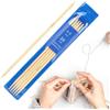 Coopay Set di 5 Ferri da Maglia 4,5mm a Doppia Punta, Lunghezza 20cm Ferri da Maglia in bambù per Calzini, Sciarpe, Cappelli, Maglioni, per Principianti & Professionisti
