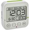 TFA Dostmann Orologio sveglia radiocontrollato Bingo 2.0, 60.2550.02, due allarmi, funzione snooze, indicazione della temperatura interna, bianco