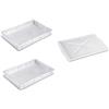 occhioalprezzo Mille Idee Set 2 Cassette per Impasto Pizza 60x40x10 cm con Coperchio, Bacinelle Alimentari in Plastica per Lievitazione Impasto Pizza, Pane e Focaccia, Made in Italy