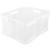 keeeper Contenitore Euro-Box XXL, Plastica resistente (PP), 52 x 43 x 28 cm, 54 L, Bruno, Nature/Trasparente