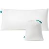 SONGMICS Cuscino Letto, 40 x 80 cm, Imbottitura 800 g, Rivestimento in Tessuto di Poliestere Spazzolato, Lavabile in Lavatrice a 60°C, Con Borsa, Bianco Nuvola TBP001W01