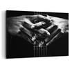 ARTTOR Quadro su Tela 120x80 cm Stampe da Parete Bianco e Nero Persone 4960 | Chitarra Musicista Musica Quadro Decorativo XXL 1 pezzo Soggiorno Camera da Letto Arte da Parete Decorazione da Parete ARTTOR