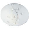 Searchlight Lighting Searchlight Flush - Plafoniera a filo soffitto 3 luci grande Cromo, Cristallo, E27