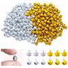 ZFKXGS 280 PZ Campanellini Sonagli Piccoli 10mm Metallo Campanellini Campanelli Natalizi Mini Campane per la Decorazione di Ornamenti fai da te Ghirlande Collari per Feste Matrimonio (Oro, Argento)