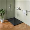 Parama Piatto doccia 80x120 cm in marmoresina nero effetto pietra | Merlera