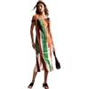Desigual Paint Lacroix 26SWVK17 - Vestito con Stampa a Righe astratte e Spalline