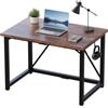 JUMMICO Scrivania da Lavoro 100 × 50 cm Tavolo Informatico Compatto Marrone | Scrivania per lo Studio, Postazione PC Compatta per Casa e Ufficio, Tavola in Legno, Telaio in Metallo