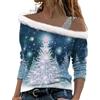 Generico Felpa Donna Maglione Natalizio Donna Felpa Stampa Natalizia Maglie Fashio Maglione Natalizio Top Natalizia Sexy Magliette Natale Divertenti Magliona Natale Famiglia Felpe Natala Maglia Natala Donne