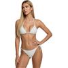 F**K Bikini Donna Triangolo con Slip Regolabile Bianco SW1800-WH