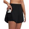 baleaf Costume da bagno da donna, 13 cm, 2 in 1, a vita alta, UPF50+, con tasche