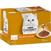 Gourmet Gold Delizie in Salsa Manzo Tonno Pollo Salmone 24x85g