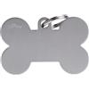 MyFamily Basic Medaglietta ID Osso Alluminio Grigio XL