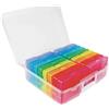 GIODICART Contenitori Porta Oggetti in Plastica Traslucide Multicolore in Valigetta