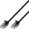 Techly Cavo Patch di Rete Techly Cat.6 UTP Slim 1m Nero