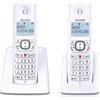 ALCATEL F530 Duo - Telefono fisso cordless DECT - Grande display retroilluminato - Vivavoce - Funzione blocco chiamate - 2 tasti di memoria diretta - 2 portatili - Bianco/Grigio