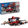 LEGO City F1 Boxenstopp mit Boxencrew und Ferrari Flitzer - Formel 1 Pit Stop Se