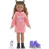 Corolle Girls Melody Music and Fashion Set, Dressing Doll in Cool Hoodie Dress w