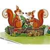 CUT POPUP.COM CUTPOPUP Carta 3D Scoiattolo - Biglietto Anniversario, Biglietto Auguri Matrimonio, Biglietto Auguri Compleanno, Biglietto san Valentino (Squirrel Couple2) US8-SD189IT