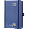 POPRUN Agenda 2025 2026 Settimanale Tascabile 16 x 10,5 cm, Copertina Rigida Diario Scuola A6 17 Mesi da Ago.2025 a Dic.2026, Carta Spessa da 80 GSM, Blu Marino