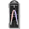 STAEDTLER Mars Comfort 556 Compasso - rosa pastello/lilla, Ø 23 cm | Compasso di precisione con guida a fuso & testa a molla - astuccio con coperchio - Art.-Nr. 556 00-PA2