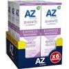 AZ Ricerca DENTIFRICIO 3D White Illuminate Express Whitening BIANCO GLOSSY, SBIANCA Rapidamente e PROTEGGE lo Smalto, RIMUOVE fino al 100% delle MACCHIE, Confezione da 6 (6x50ml), MENTA EUCALIPTO