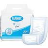 Farmex Pannolone Rettangolare Plus con Barriera - Pannoloni per Adulti, Anziani, Uomo e Donna (Confezione da 30) - 100% Made in Italy, Anallergico e Latex Free