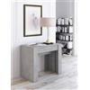 Dmora - Consolle allungabile Maclodio, trasformabile in Tavolo da Pranzo, salvaspazio ed Estensibile Fino a 237 cm, 90-237x76,6x90 cm, Grigio