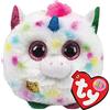 TY - Peluche - Puffies - Unicorno - Harmonie - Bianco - Pupazzino con occhioni Corno e zampine Glitter - Le Palline Beanie di Peluche morbide e coccolose - 10 Cm - 42512