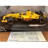 Hot Wheels Decalcomania Takuma Sato Jordan EJ12 1/18 modello 2002 Suzuka 5° posto inclus...