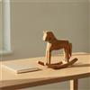 Cavallo a Dondolo in Legno Rustico Cavallo a Dondolo Naturale per Collezionisti